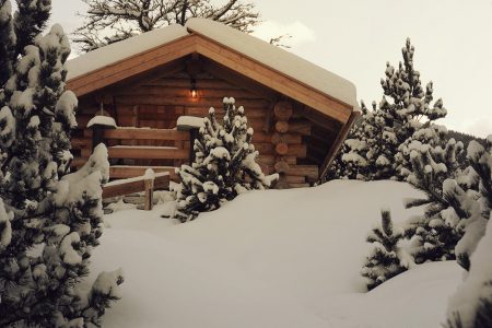 Sanitärhütte Winter